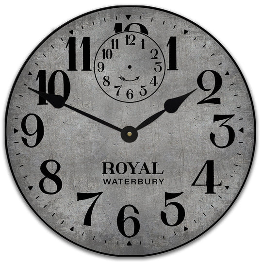 Gray Royal Wall Clock - CustomBigClocks