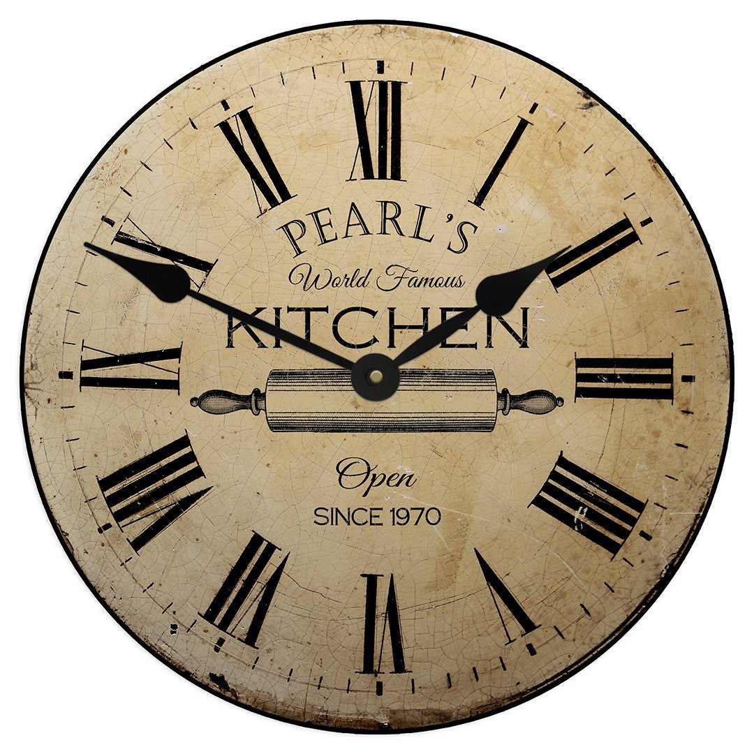 Personalized Gourmet Kitchen Clock - CustomBigClocks