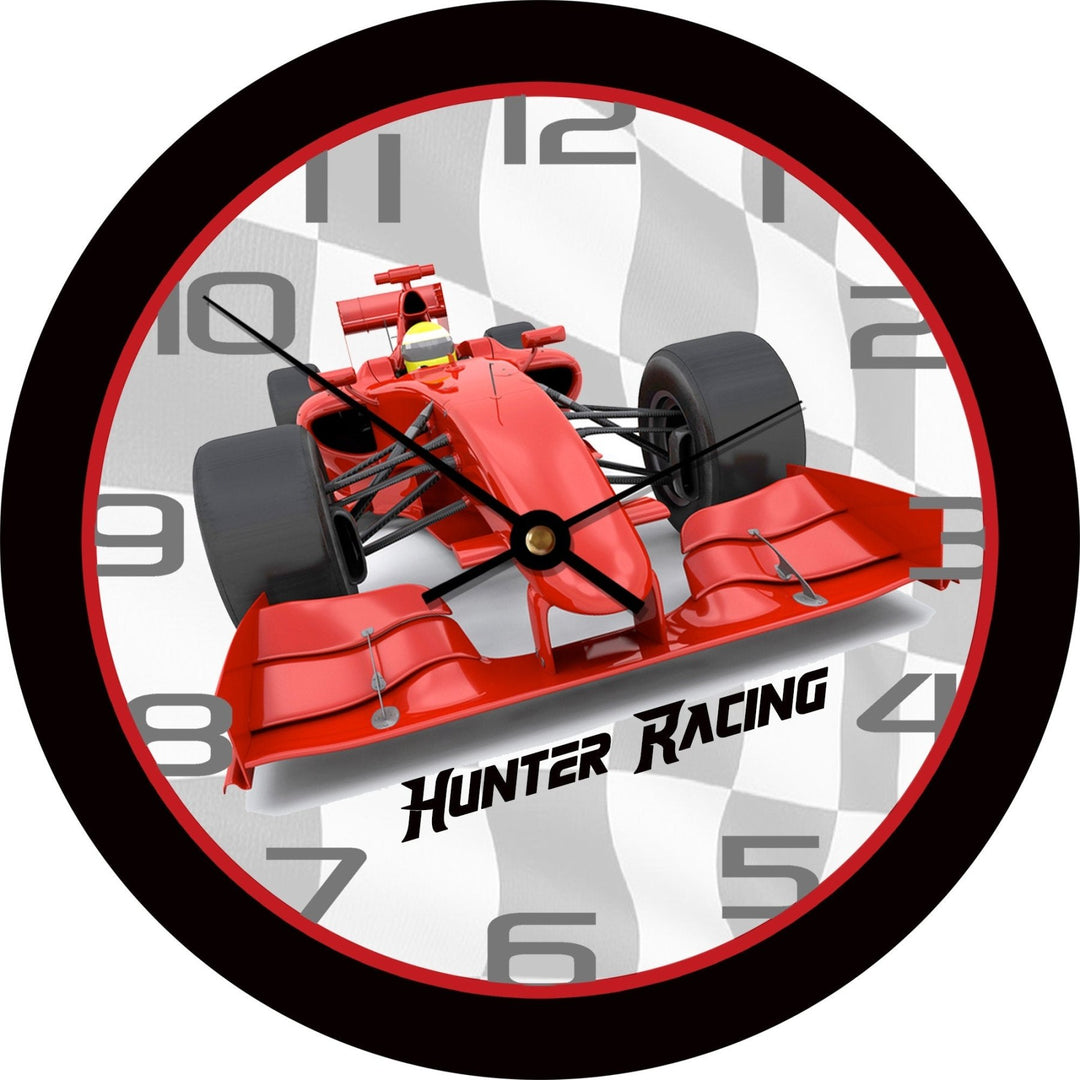 Race Car Wall Clock - CustomBigClocks