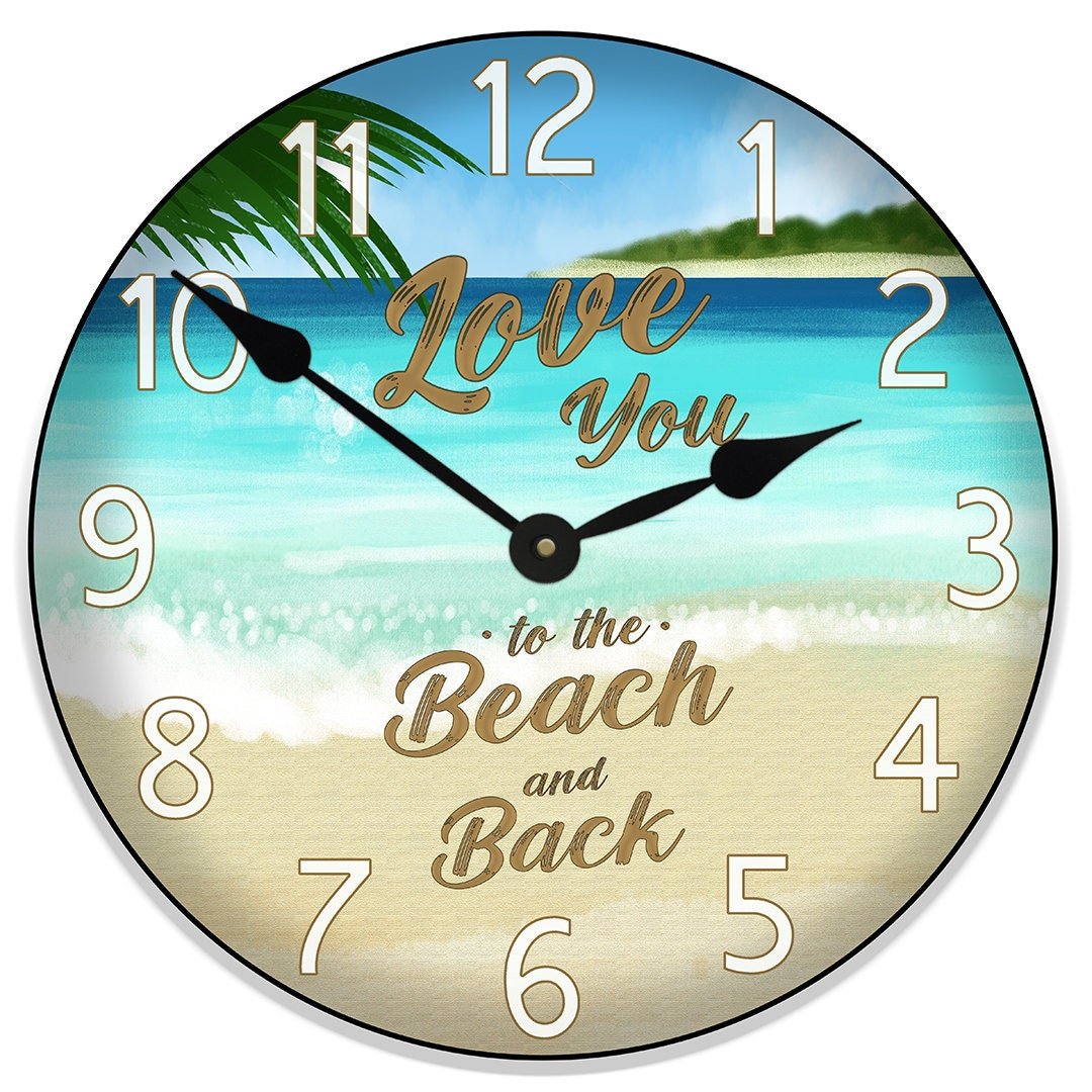 Beach And Back Wall Clock - CustomBigClocks
