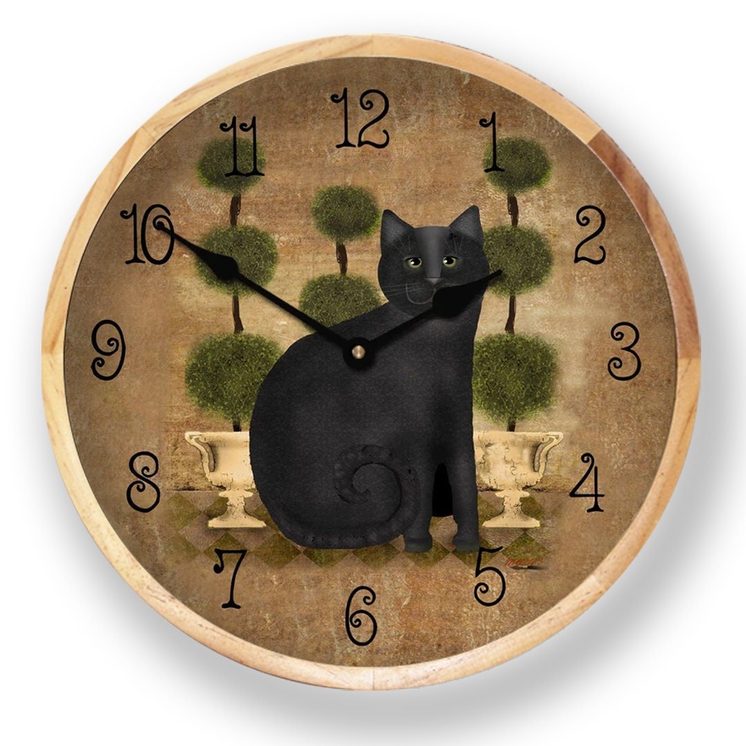 Feline Time Wall Clock - CustomBigClocks