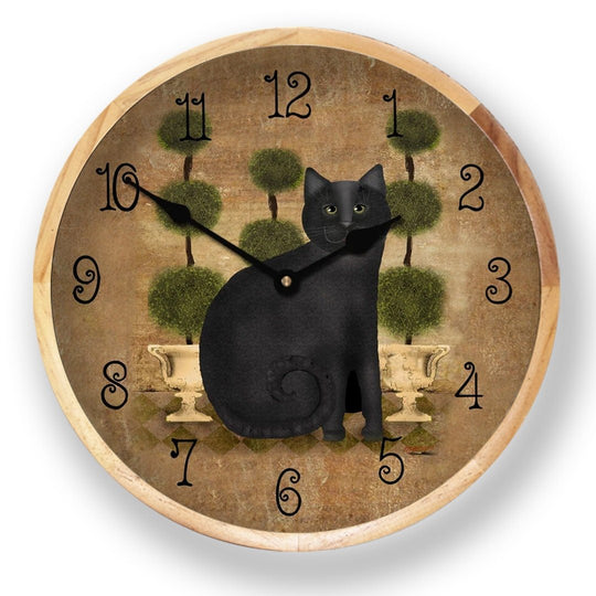 Feline Time Wall Clock - CustomBigClocks