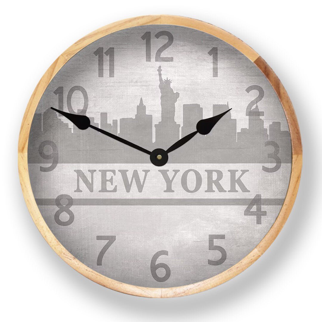 New York City Skyline Wall Clock - CustomBigClocks