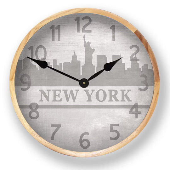 New York City Skyline Wall Clock - CustomBigClocks