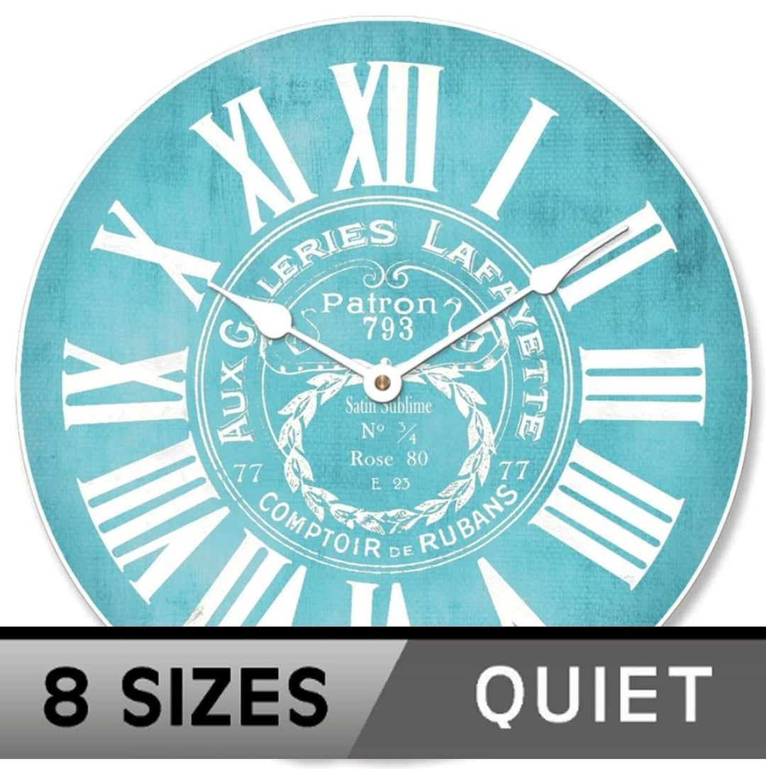 Galeries Lafayette Blue Wall Clock - CustomBigClocks