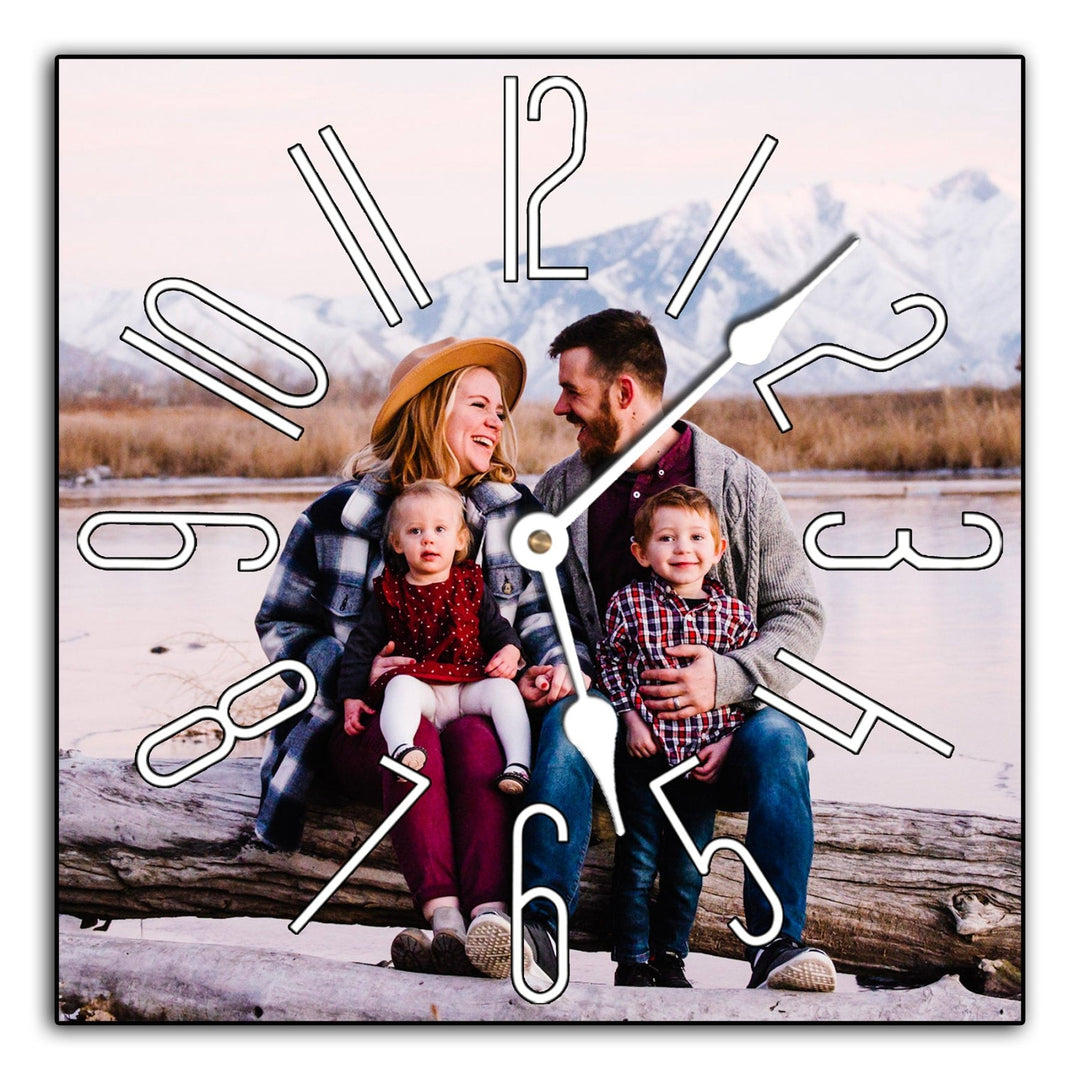 Personalized Square Photo Wall Clock - CustomBigClocks