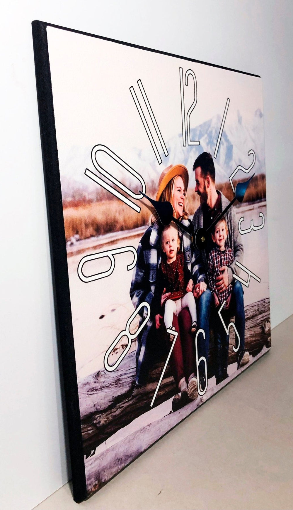 Personalized Square Photo Wall Clock - CustomBigClocks