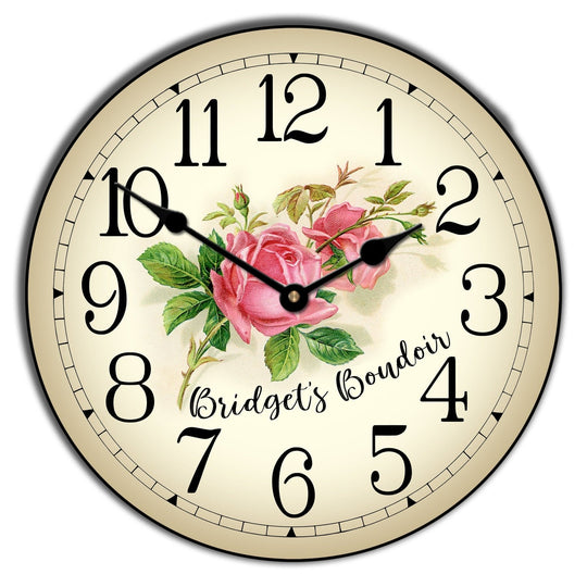 Rose Wall Clock - CustomBigClocks