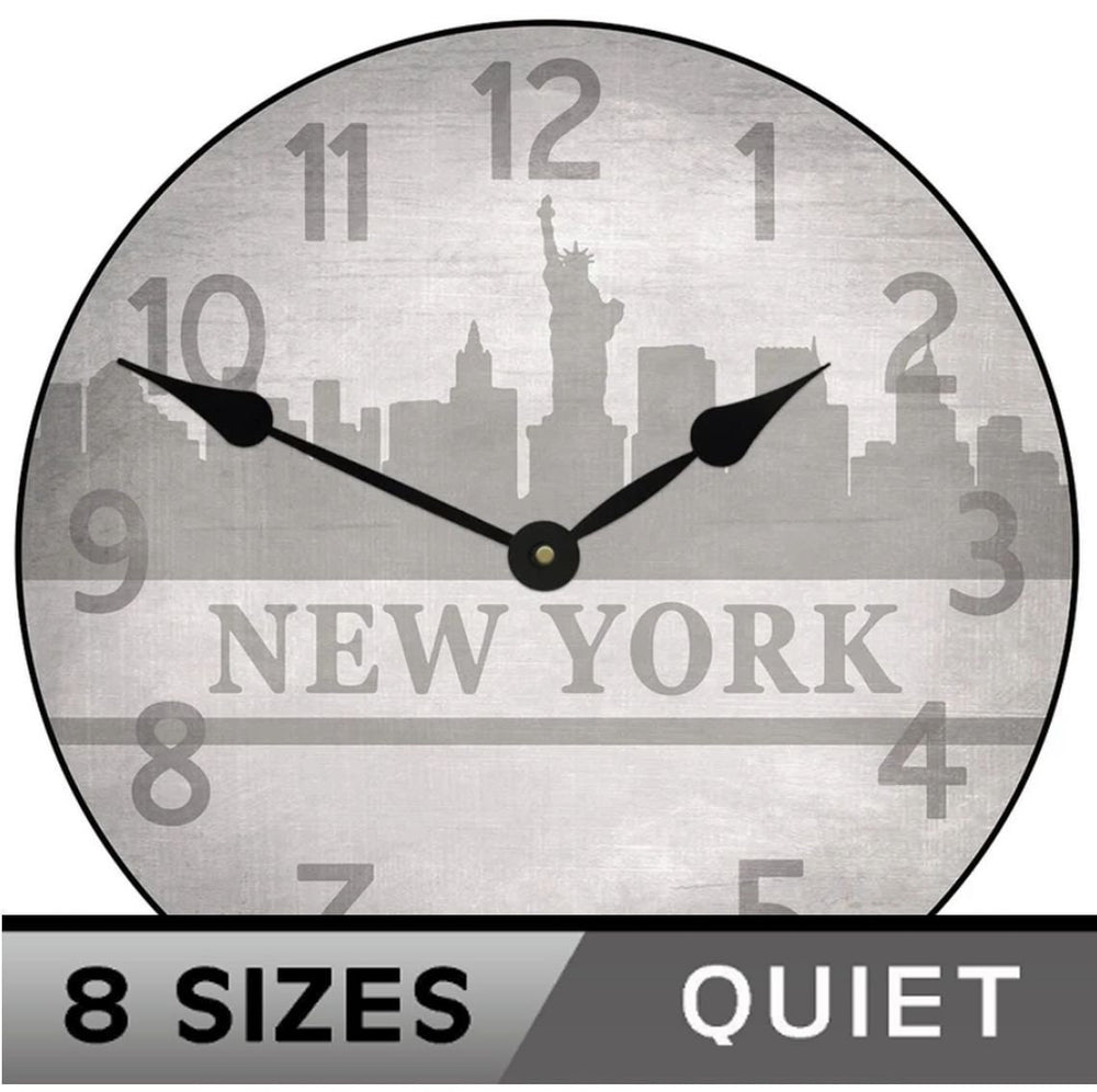 New York City Skyline Wall Clock - CustomBigClocks