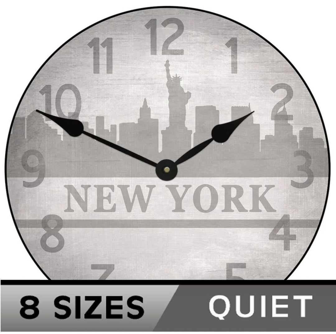 New York City Skyline Wall Clock - CustomBigClocks