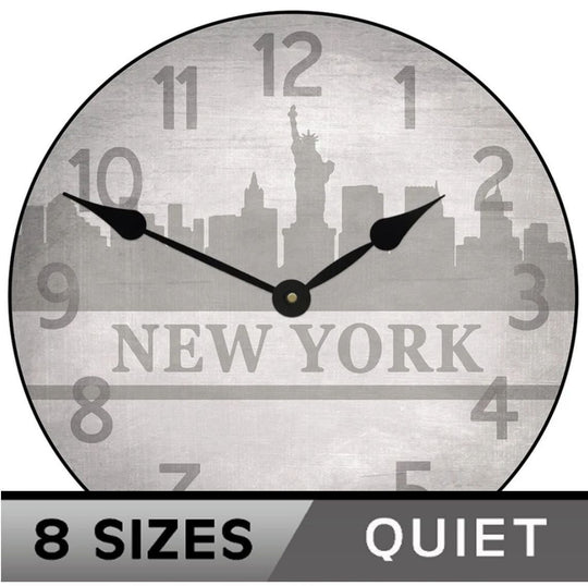 New York City Skyline Wall Clock - CustomBigClocks