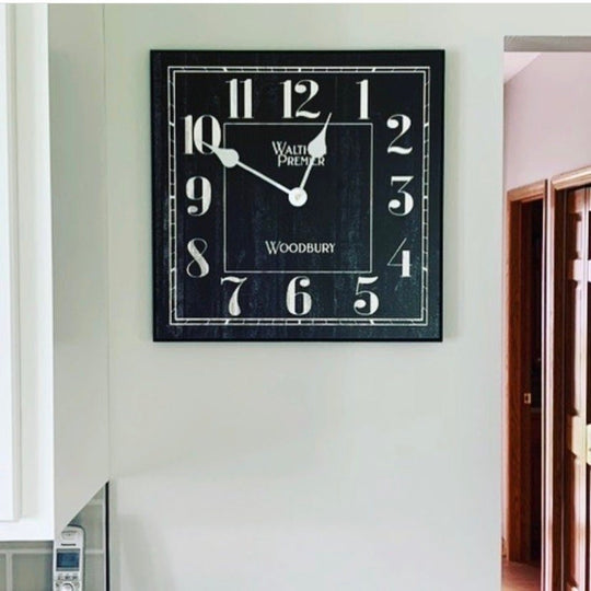 Waytham Black Square Wall Clock - CustomBigClocks