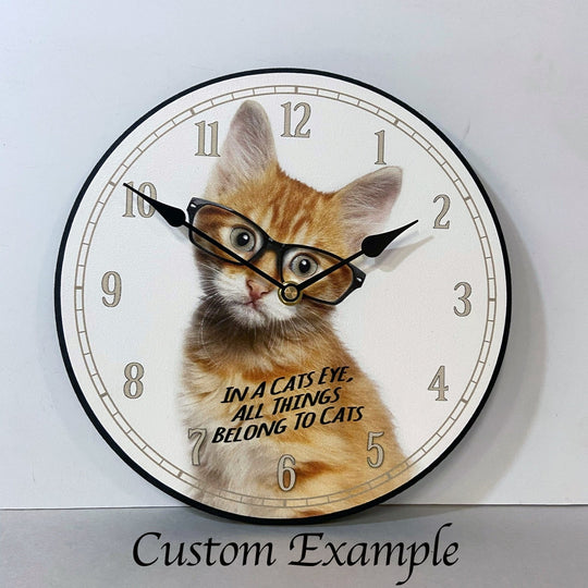 Cat Wall Clock - CustomBigClocks