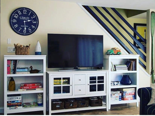 Navy Blue Wall Clock - CustomBigClocks