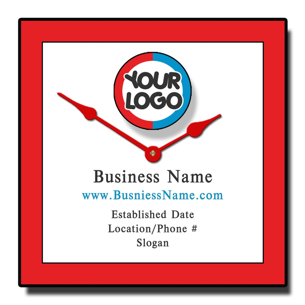 Personalized Logo Square Wall Clock - CustomBigClocks