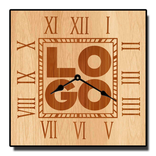 Personalized Logo Square Wall Clock - CustomBigClocks