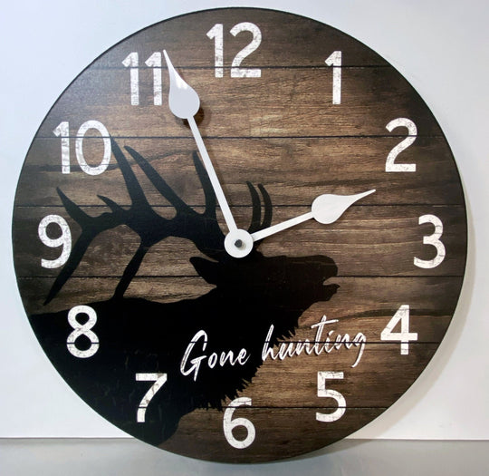 Gone Hunting Wall Clock - CustomBigClocks