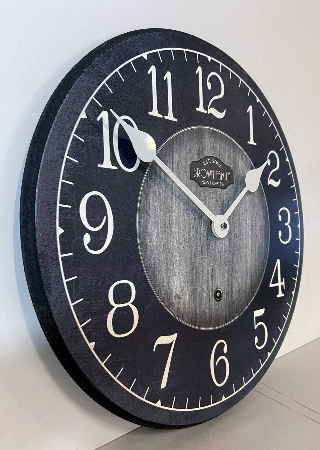 Navy &amp; Gray Wall Clock - CustomBigClocks