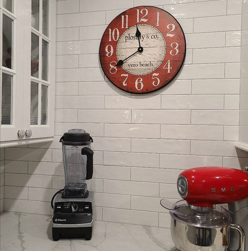 Boston Harbor Red Wall Clock - CustomBigClocks
