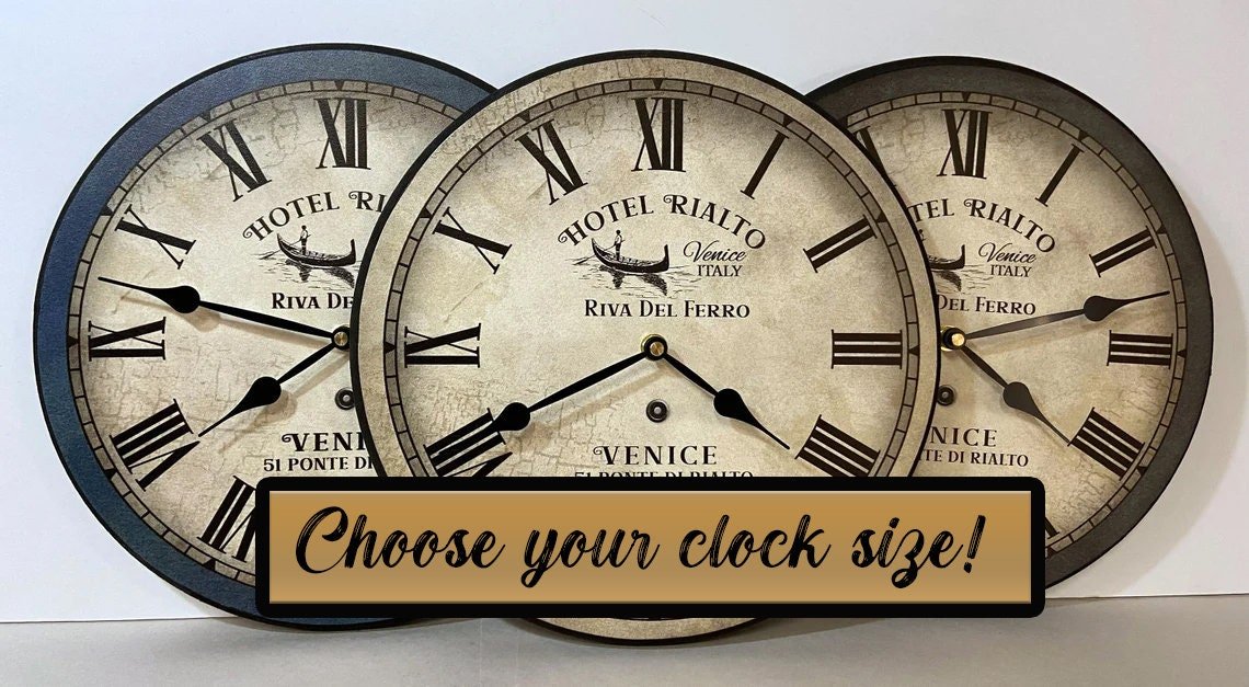Italian Hotel Wall Clock - CustomBigClocks