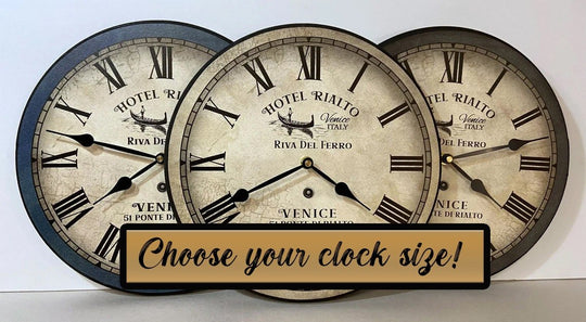 Italian Hotel Wall Clock - CustomBigClocks