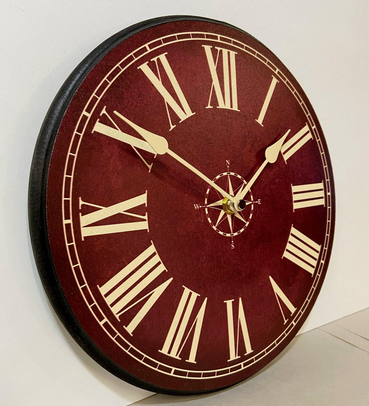 Nautical Burgundy Wall Clock - CustomBigClocks