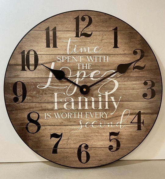 Time Spent With Family Clock - CustomBigClocks