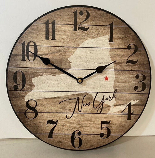 New York State Wall Clock - CustomBigClocks