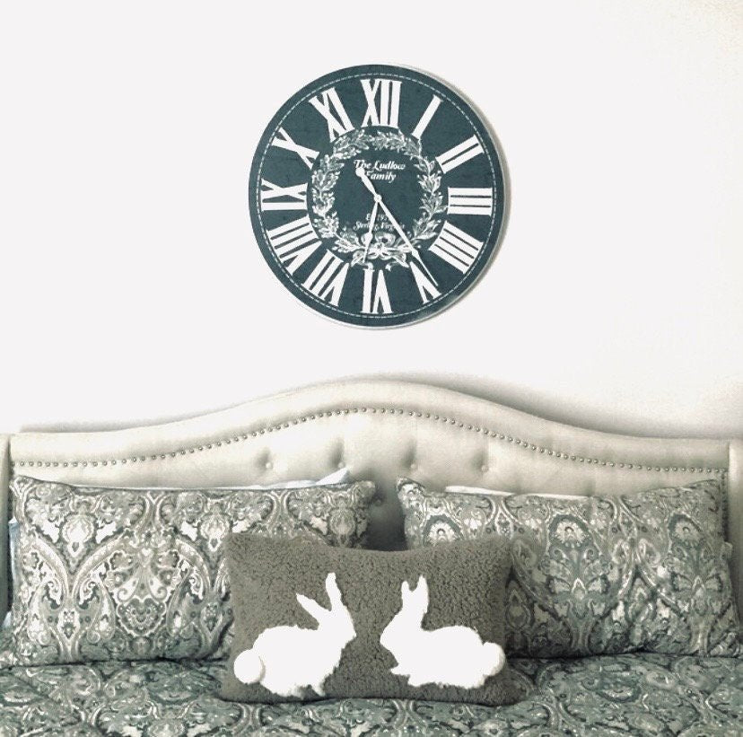 Manor House Blue Wall Clock. 7 Sizes - CustomBigClocks