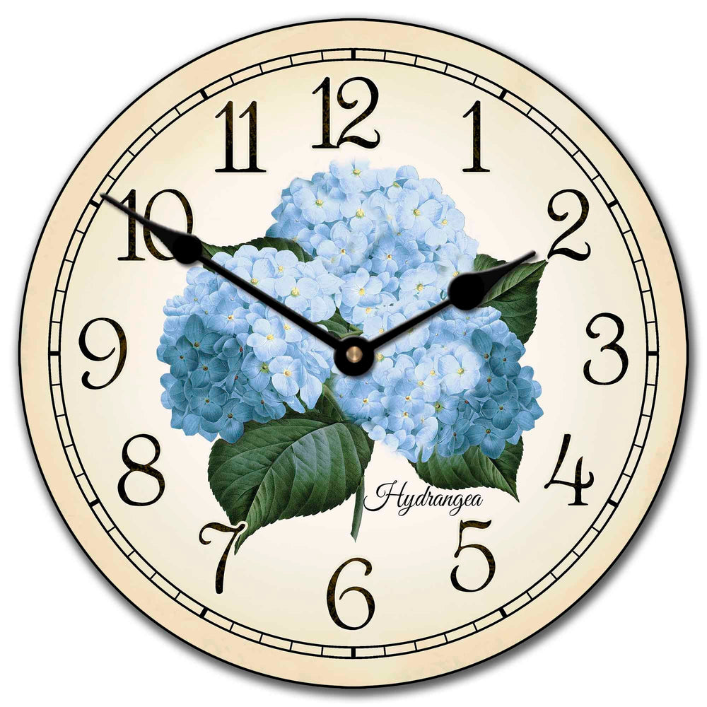 Hydrangea Wall Clock - CustomBigClocks