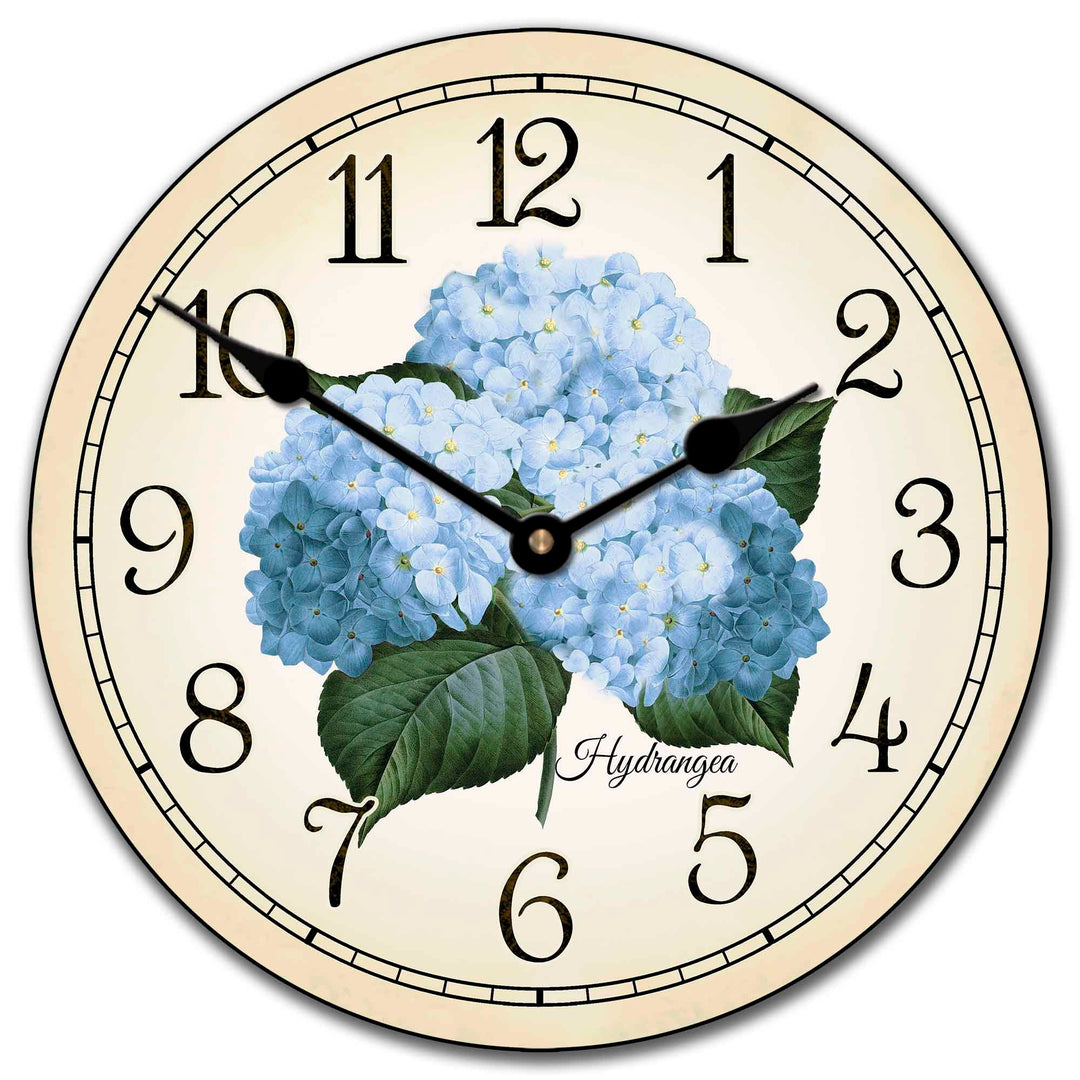 Hydrangea Wall Clock - CustomBigClocks