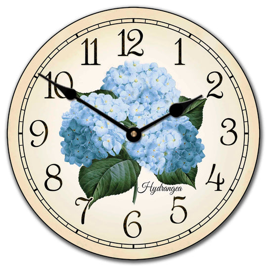 Hydrangea Wall Clock - CustomBigClocks