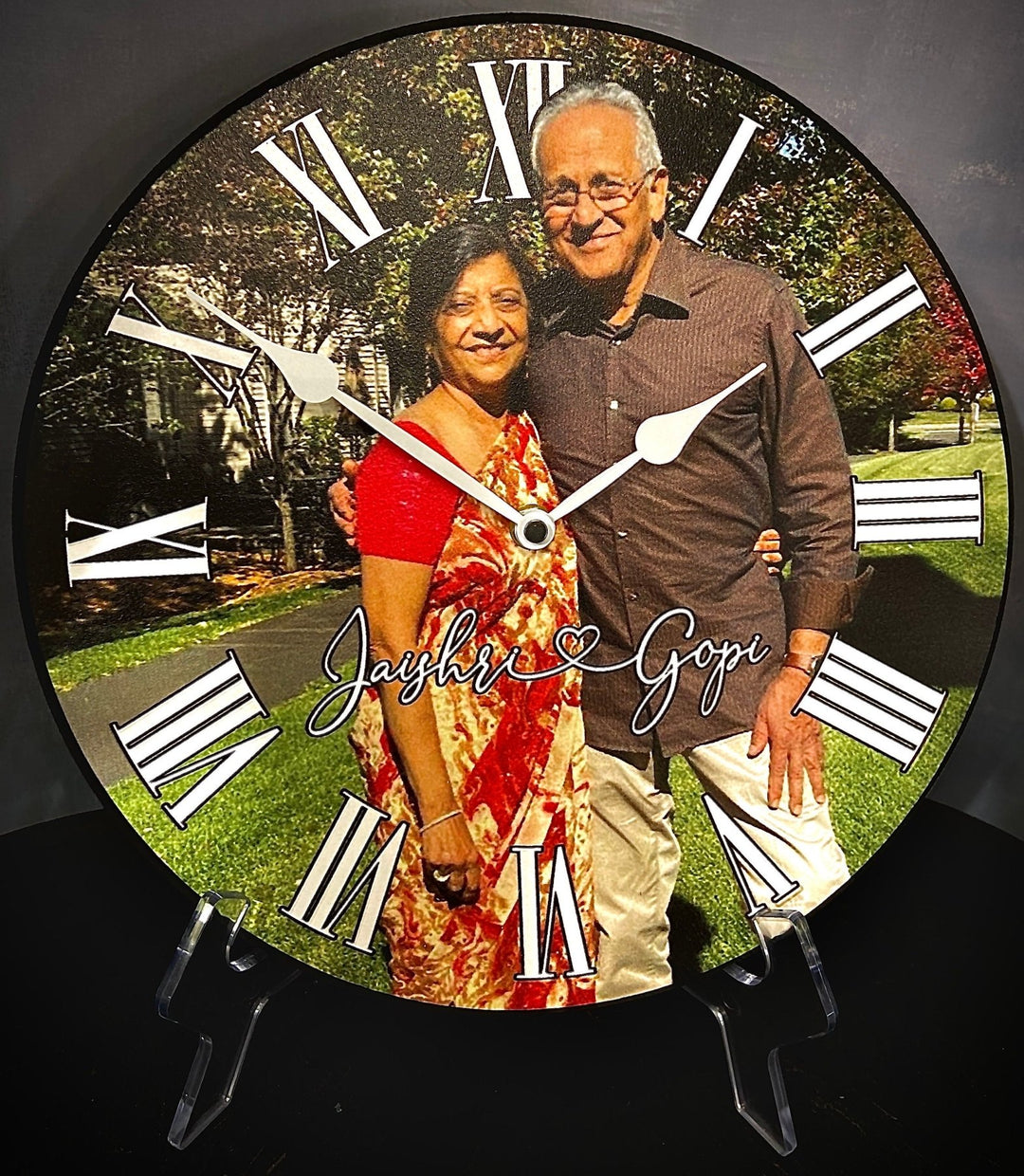 Personalized Round Photo Wall Clock - CustomBigClocks