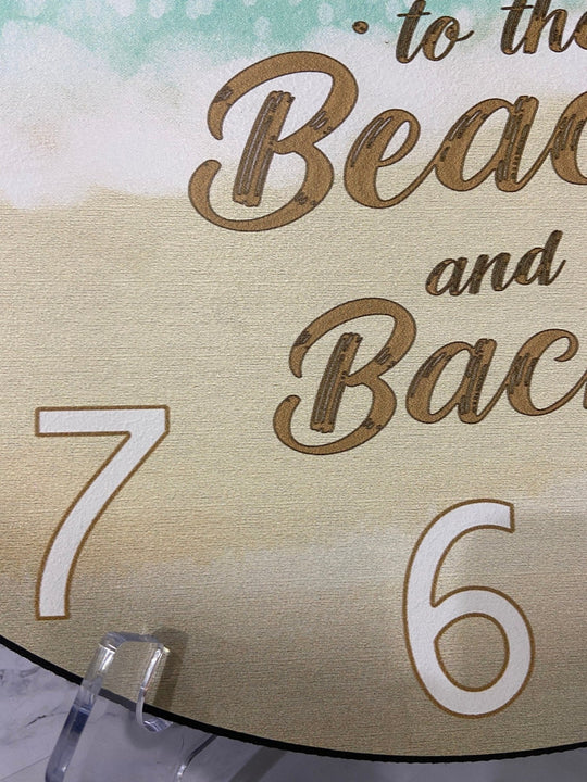 Beach And Back Wall Clock - CustomBigClocks