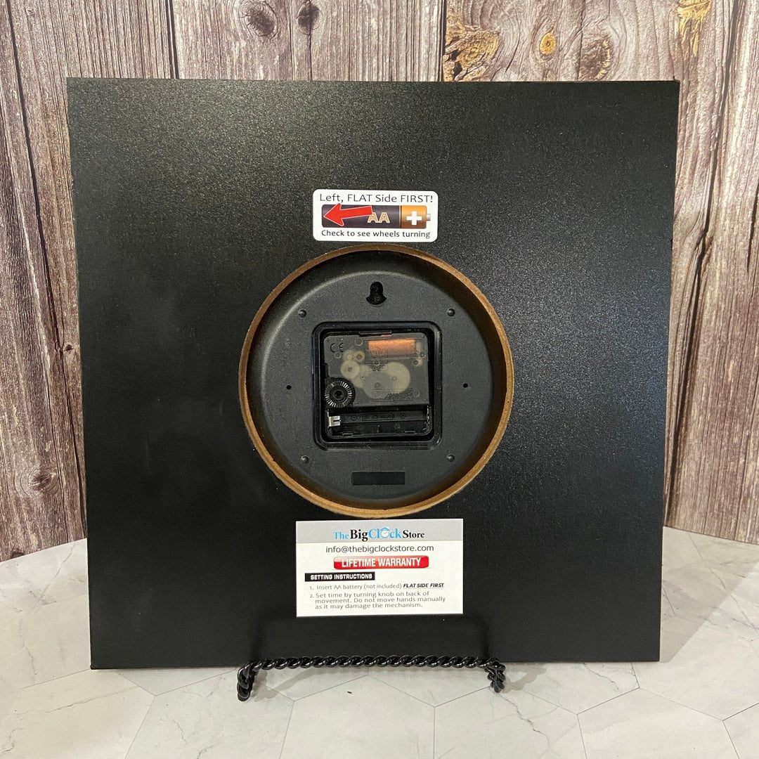 Charlotte Brown Square Wall Clock - CustomBigClocks