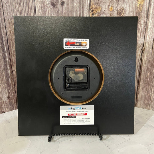 Charlotte Brown Square Wall Clock - CustomBigClocks