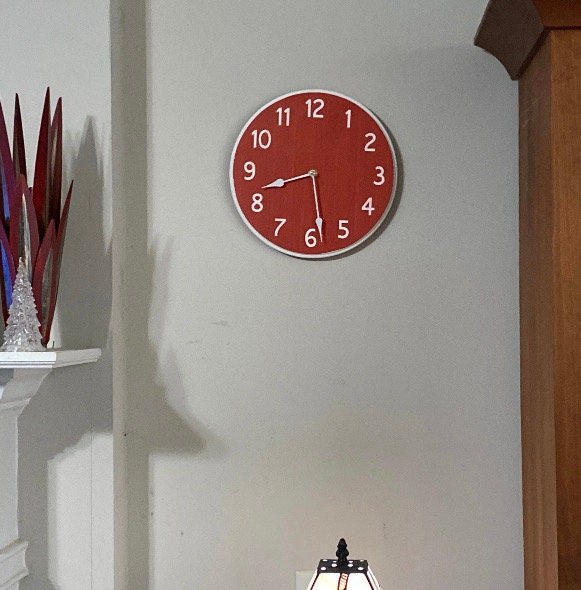 Organic Red Wall Clock - CustomBigClocks