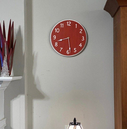 Organic Red Wall Clock - CustomBigClocks