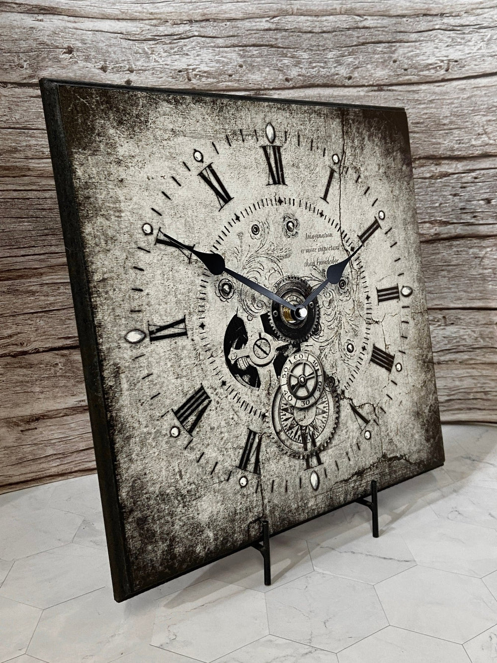Steampunk Square Wall Clock - CustomBigClocks