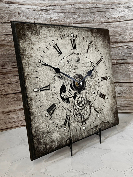 Steampunk Square Wall Clock - CustomBigClocks