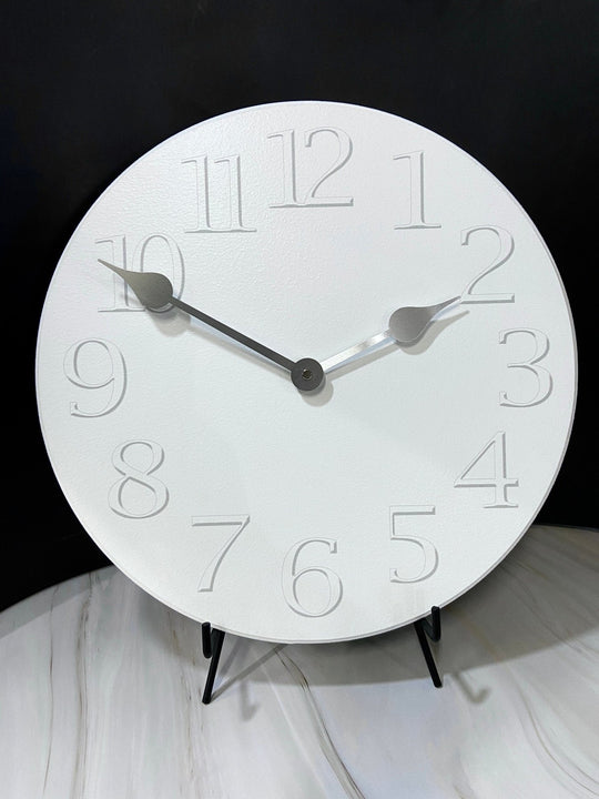 White On White Wall Clock - CustomBigClocks