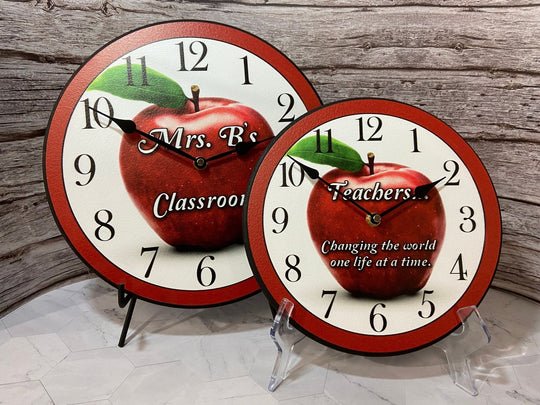 Apple For The Teacher Wall Clock - CustomBigClocks