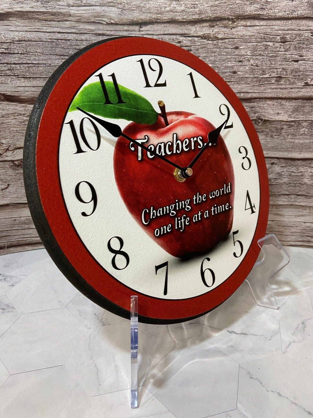 Apple For The Teacher Wall Clock - CustomBigClocks