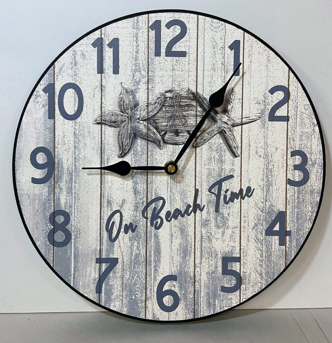 On Beach Time Wall Clock - CustomBigClocks