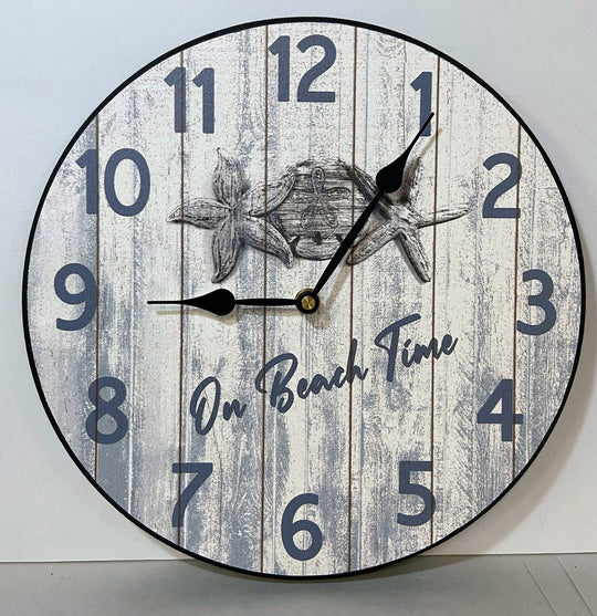On Beach Time Wall Clock - CustomBigClocks