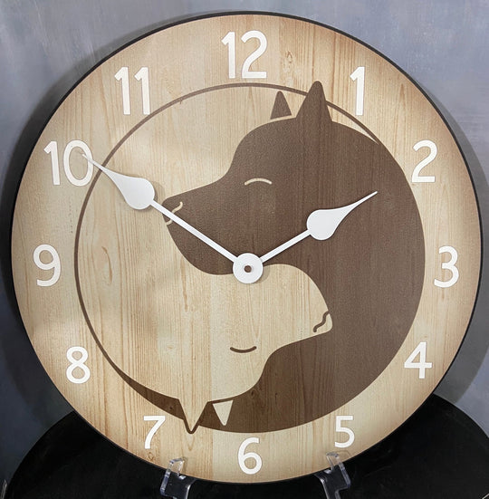 Dog Yoga Clock Zen Yin Yang - CustomBigClocks
