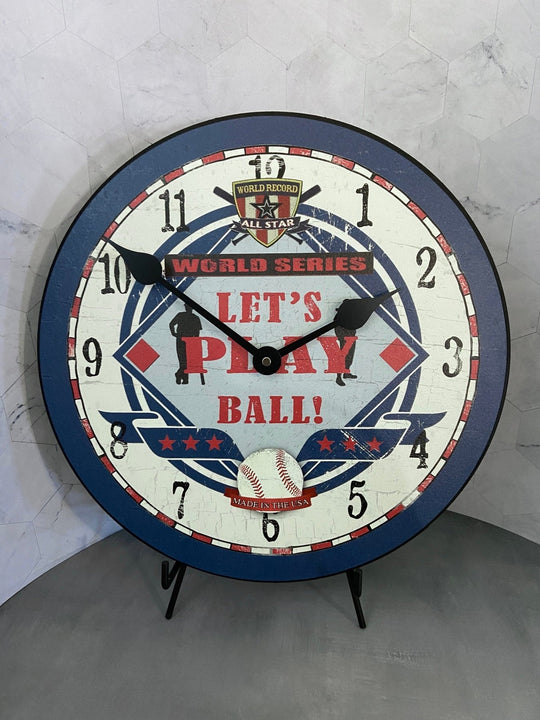 Baseball World Wall Clock - CustomBigClocks