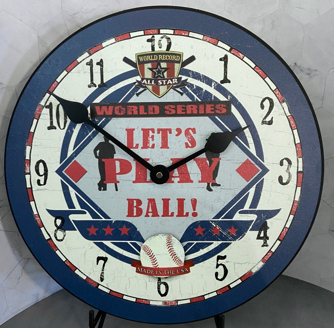 Baseball World Wall Clock - CustomBigClocks
