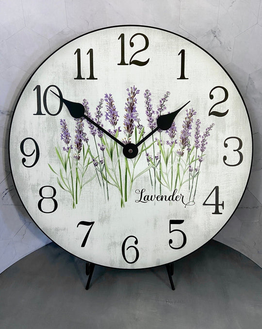 Lavender Wall Clock - CustomBigClocks