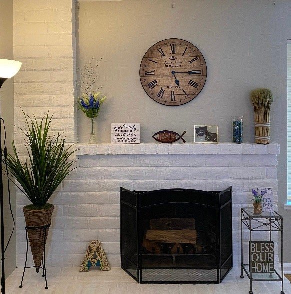 Barnwood Tan Wall Clock - CustomBigClocks